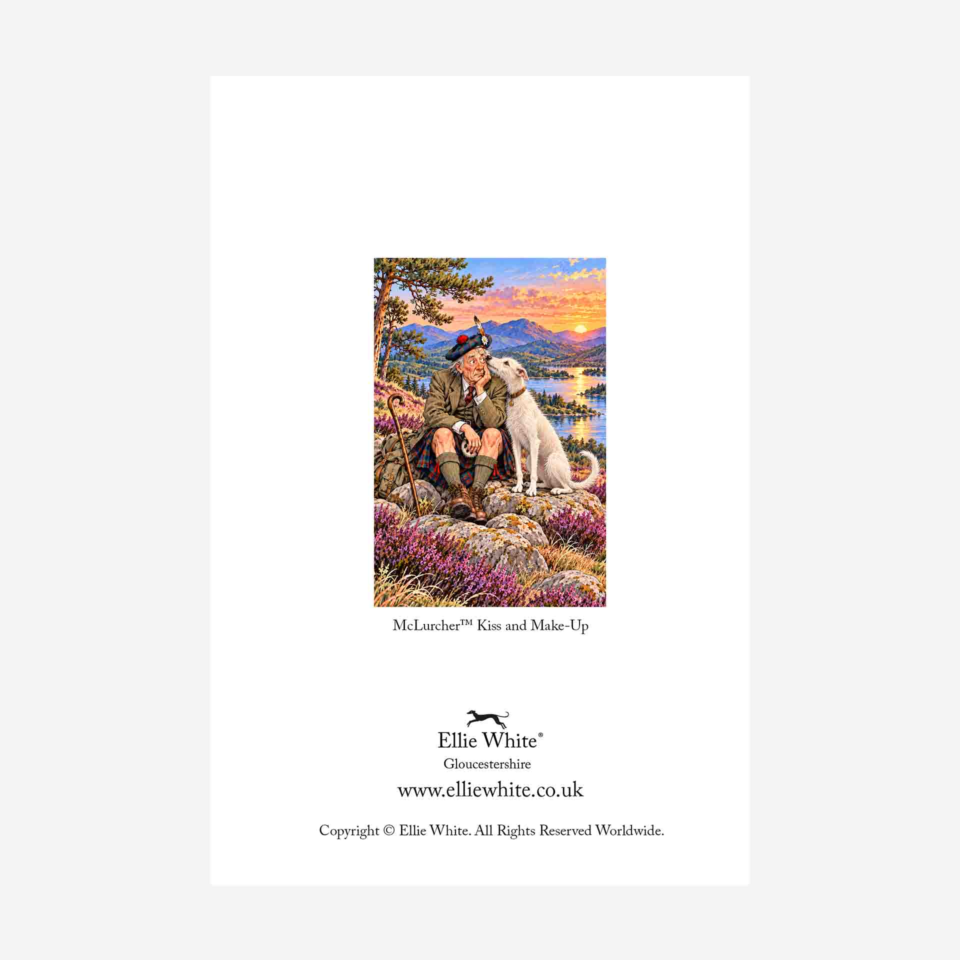 McLurcher™ Kiss and Make-Up Greetings Cards Rear Cover | Packs of 10, 20 or 50 on Mohawk fine art card