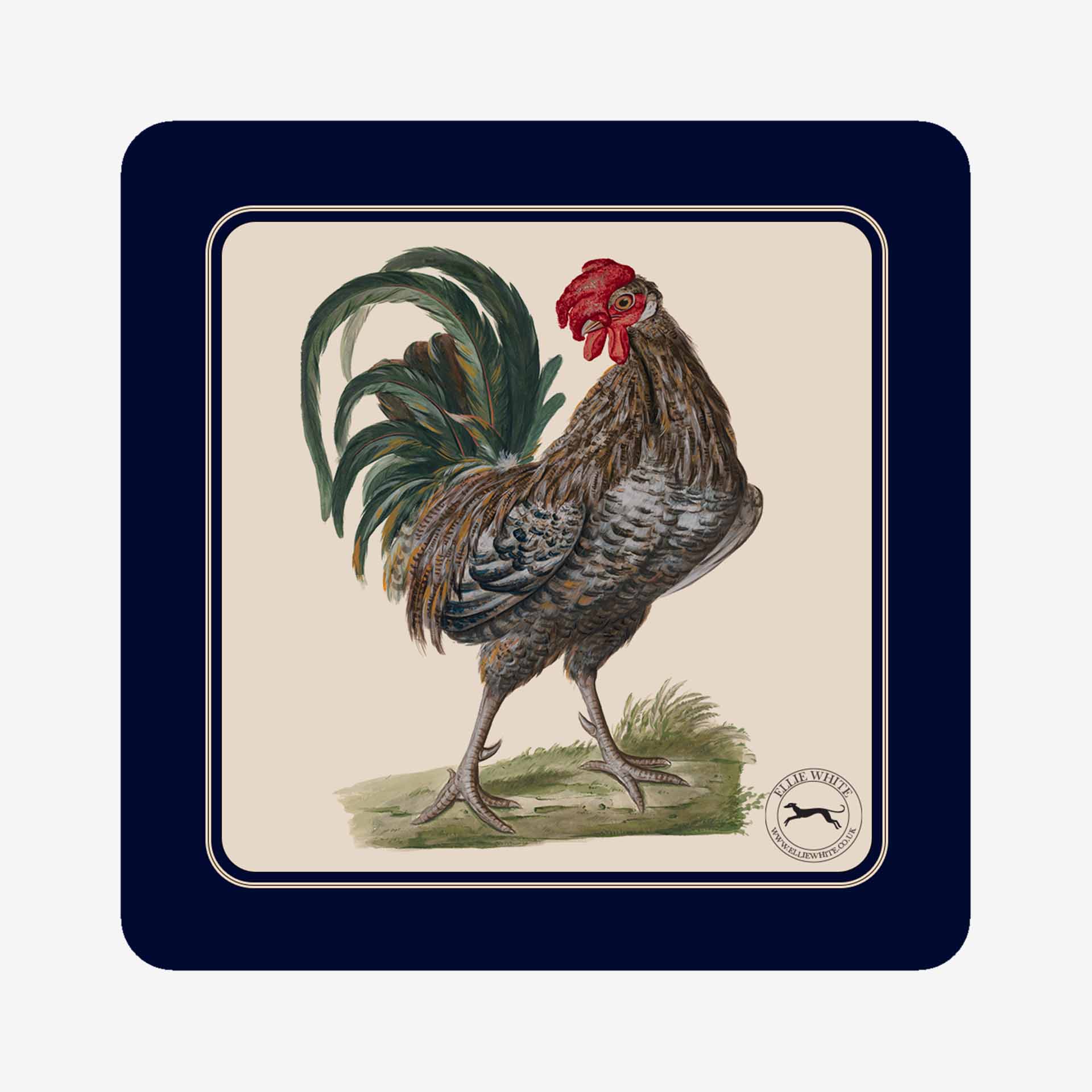 Rooster Coaster | Rooster Drinks Mat